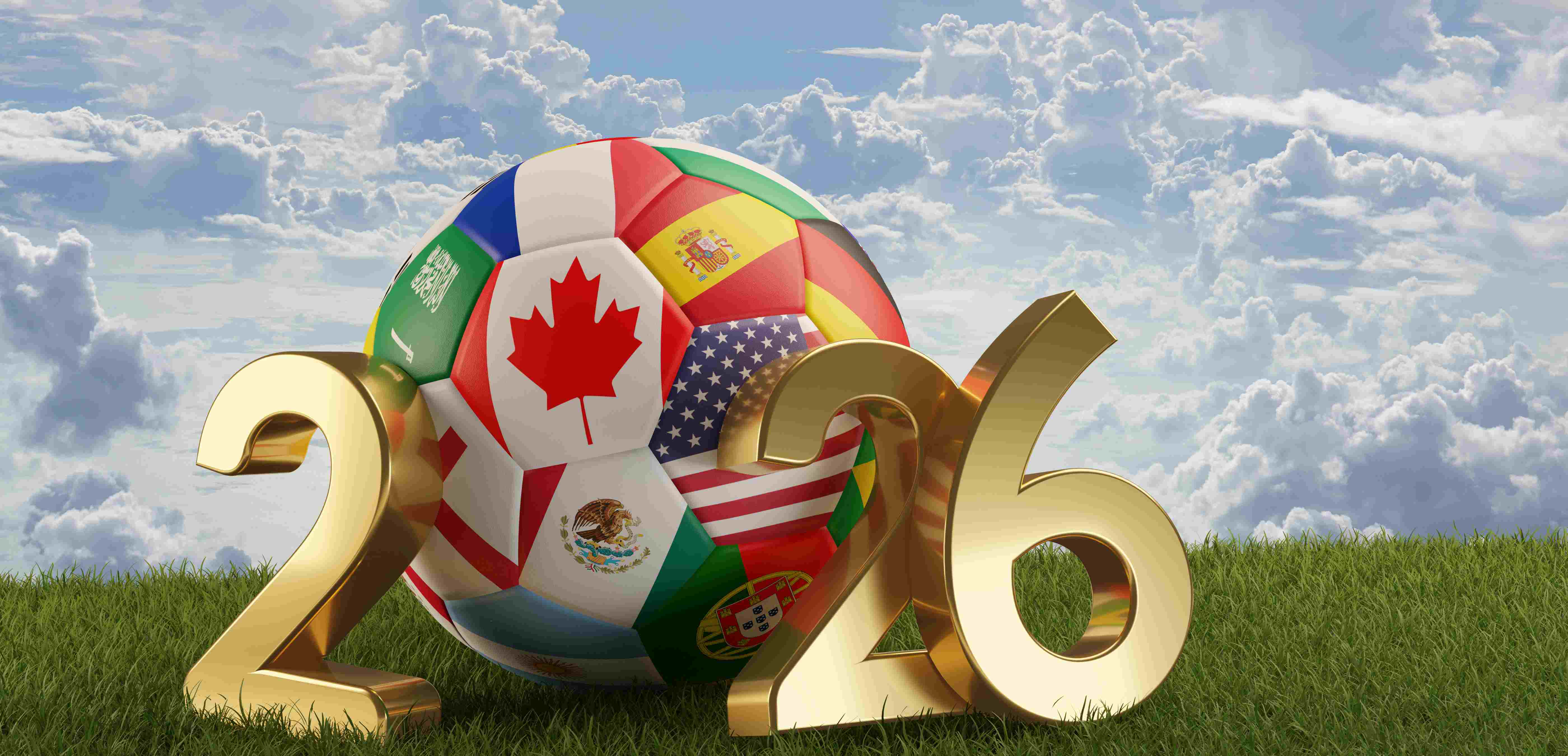 花瓣素材_flags+soccer+ball+2026.+3d-illustration_18514973 花瓣素材_flags+soccer+ball+2026.+3d-illustration_18514973